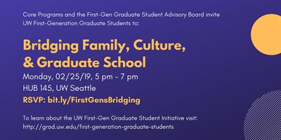 Bridging Family, Culture, & Graduate School - For First-Gen Graduate Students