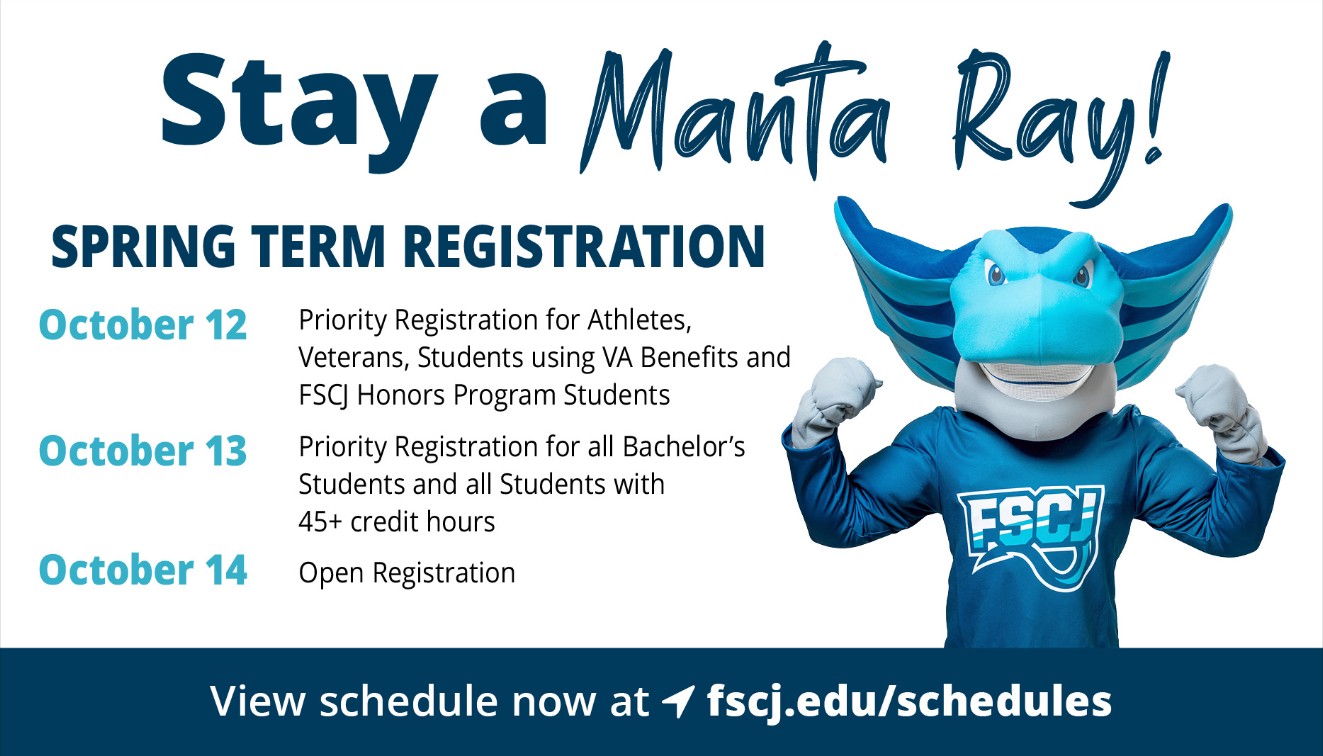 Spring Priority Registration begins October 12