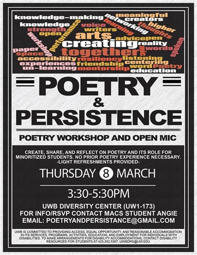 Poetry & Persistence - workshop and open mic
