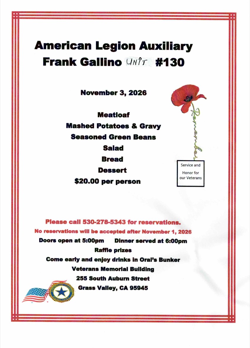 American Legion Auxiliary Dinner
