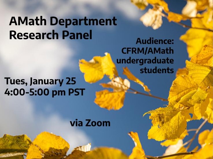 AMath/CFRM Research Panel for Undergrad Majors