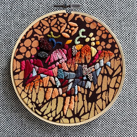 Freestyle Embroidery on Kimono Silk