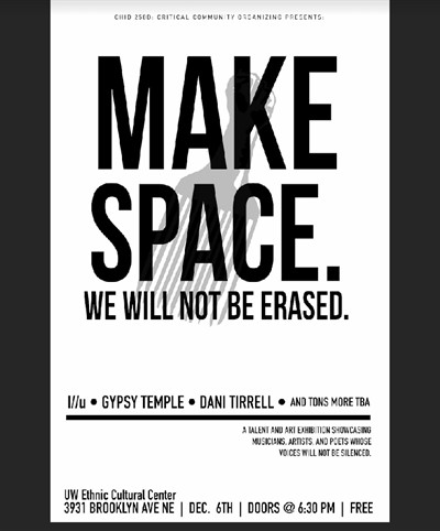 Exhibition: "Make Space. We Will Not Be Erased."