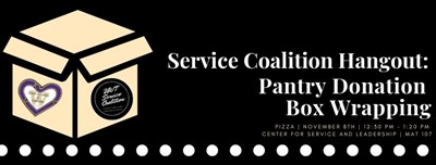 Service Coalition Hangout: Pantry Donation Box Wrapping