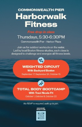 Commonwealth Pier Harborwalk Fitness: FREE drop-in class