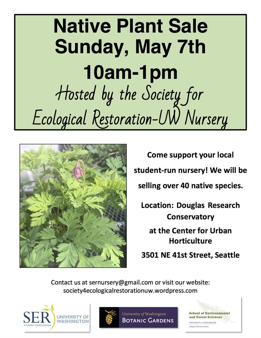 Society for Ecological Restoration-UW Nursery Public Plant Sale