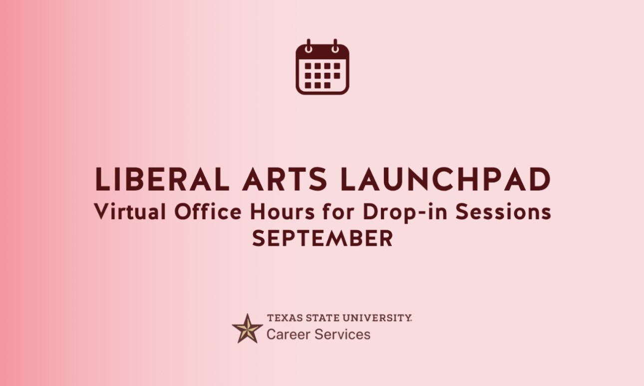 Liberal Arts Virtual Career Services Office Hours (September)