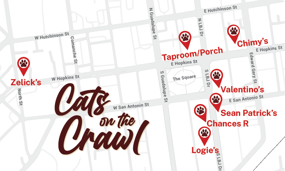 map of cats on the crawl locations