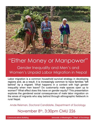 "Either Money or Manpower": Gender Inequality and Men's and Women's Unpaid Labor during Labor Migration in Nepal