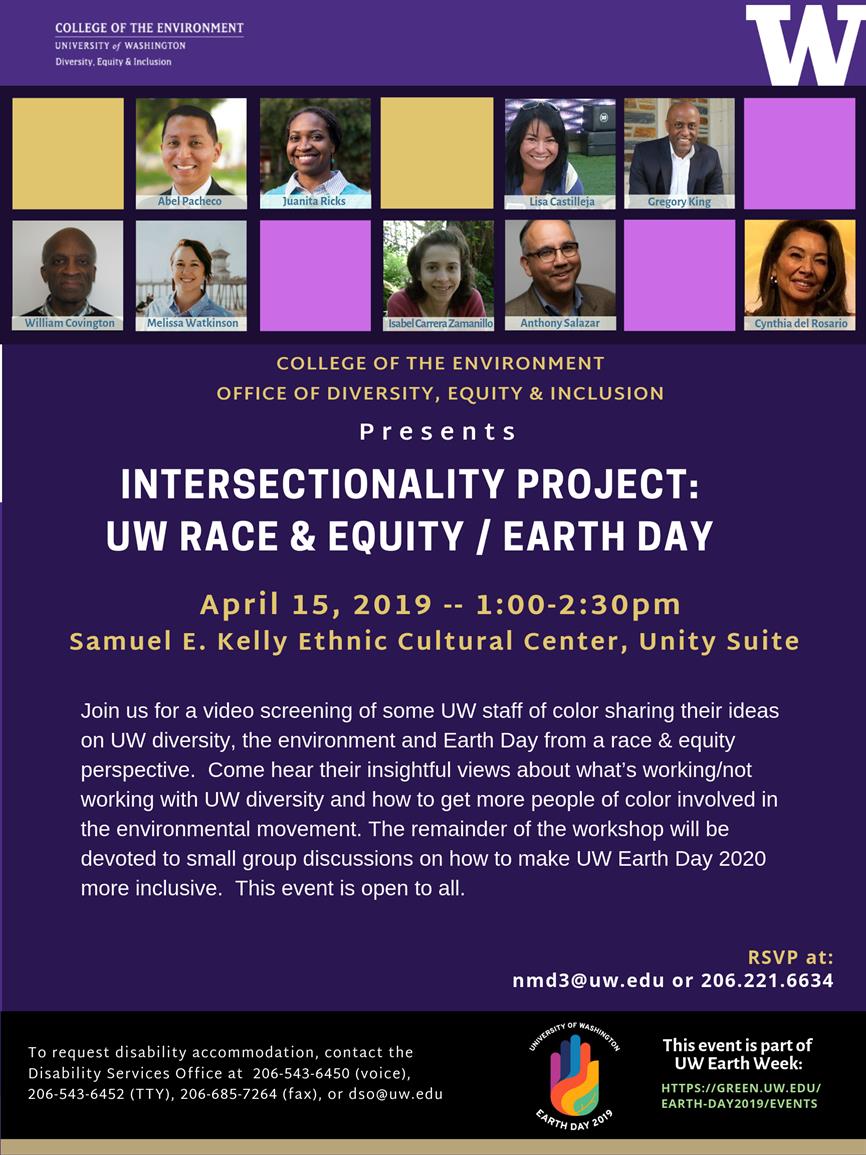 Intersectionality Project: UW Diversity & Earth Day