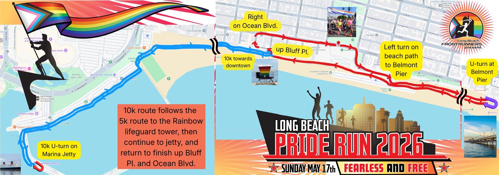 Long Beach Pride Run Map