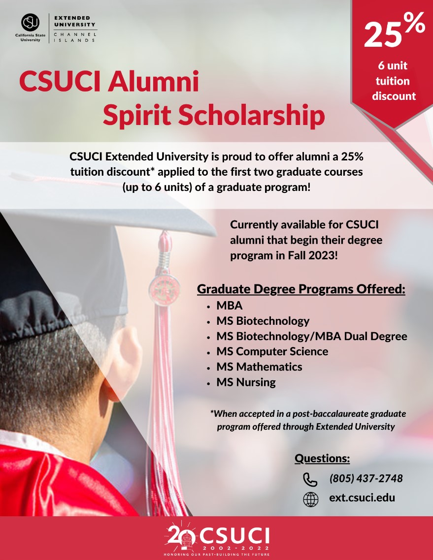 CSUCI Spirit Scholarship, Monday, March 27, 2023 - Events Calendar -  Division of Student Affairs - CSU Channel Islands