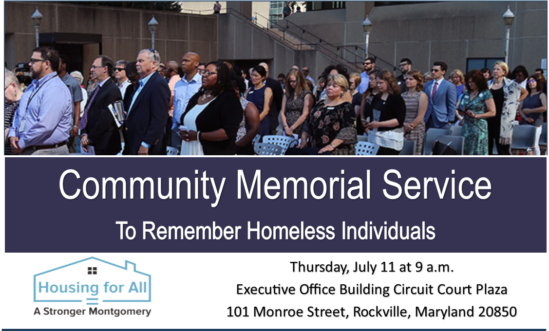 Homeless Community Memorial Service
