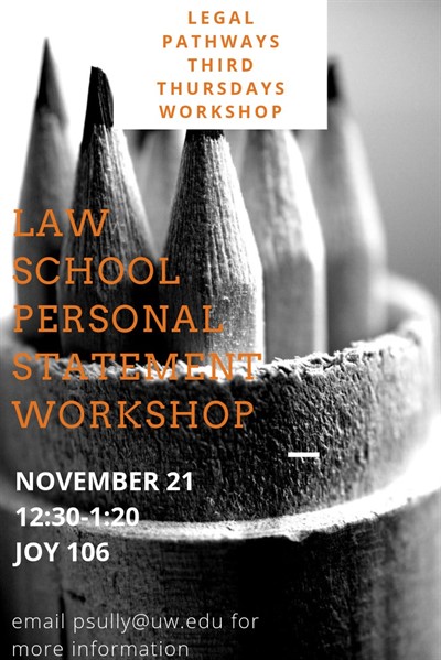 Legal Pathways Third Thursdays Presents: Law School Personal Statement Workshop