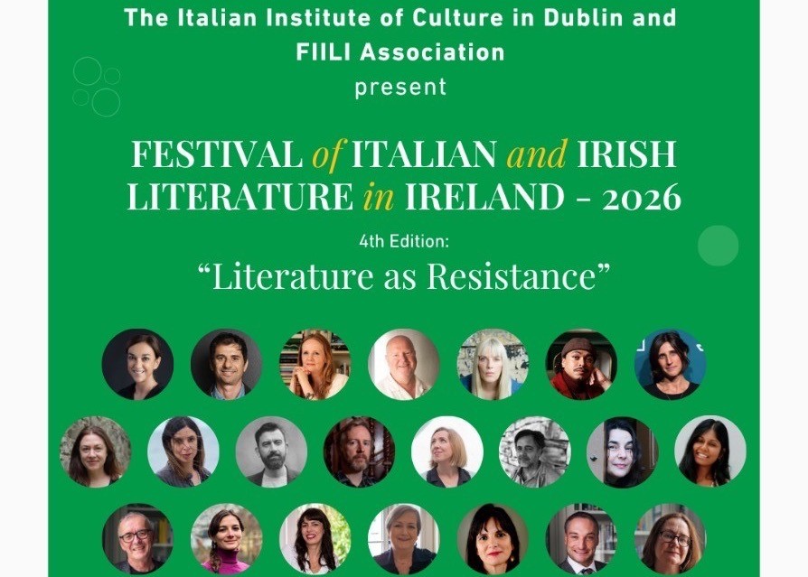 Poster of the Festival of Italian and Irish Literature in Ireland 2026, 4th edition