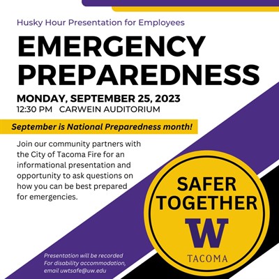 City of Tacoma Emergency Preparedness Presentation for Employees