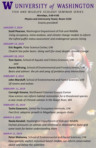 Fish and Wildlife Ecology Seminar Series