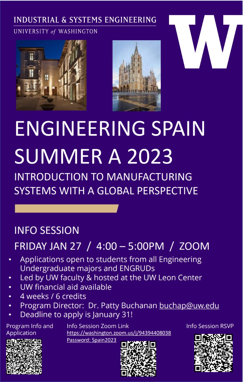 Engineering Spain Study Abroad Info Session (Zoom)
