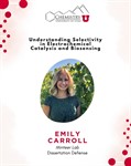 dissertation defense flyer for ph.d. candidate Emily Carroll