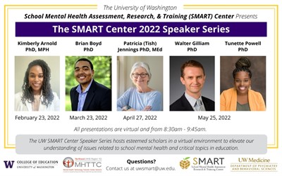 SMART Center 2022 Speaker Series: Drs. Walter Gilliam & Tunette Powell present What’s Going On: Choosing Understanding over Escalating and Punishing