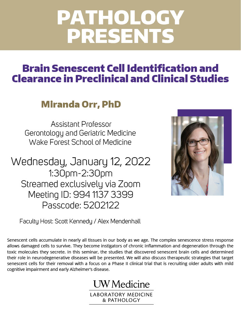 Wake Forest 2022 Calendar Trumba Calendar Example - Uw Research: Pathology Presents: Miranda Orr, Phd  - Brain Senescent Cell Identification And Clearance In Preclinical And  Clinical Studies