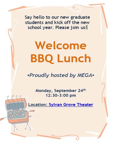 ME Graduate Students Welcome BBQ Lunch