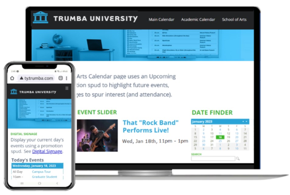 Trumba U Desktop and Mobile