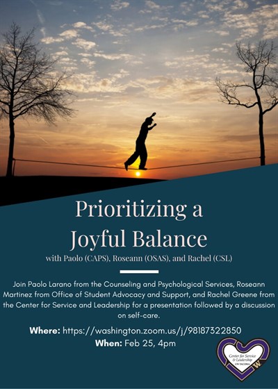 Prioritizing a Joyful Balance with Paolo (CAPS), Roseann (OSAS), and Rachel (CSL)