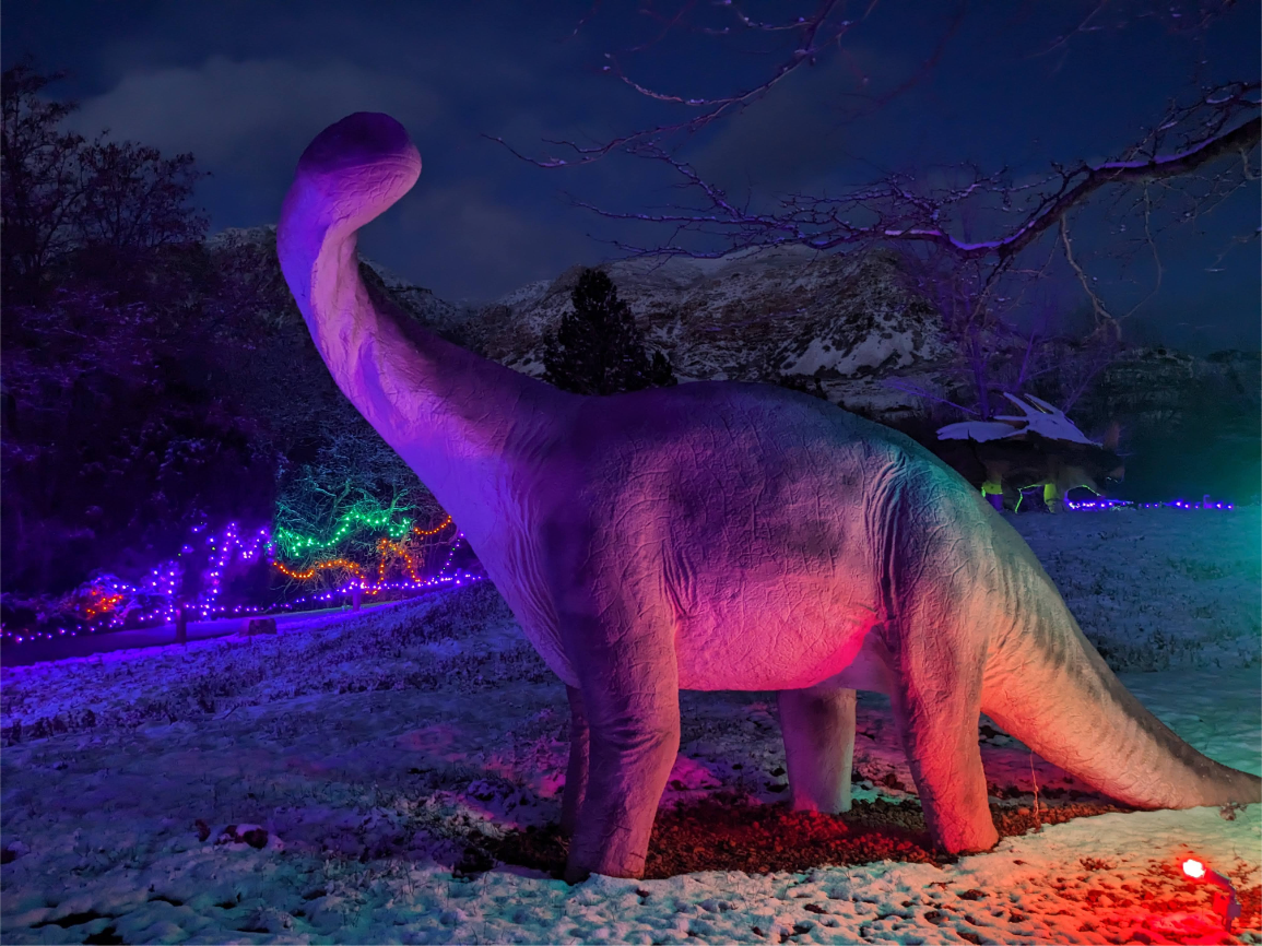 Dinos in the Snow