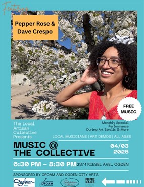 Music @ The Collective with Pepper Rose and Dave Crespo on April 3rd from 6:30 to 8:30 (With Music and Art, In the Store, FREE Show!)