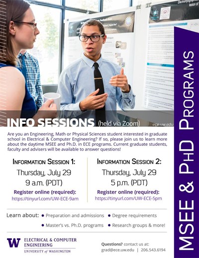 ECE Info Sessions - MSEE and PhD Programs