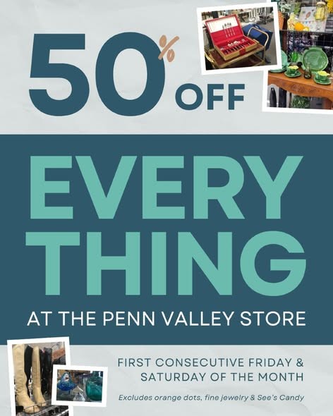 Foothills Gift and Thrift - 50% off Everything Sale
