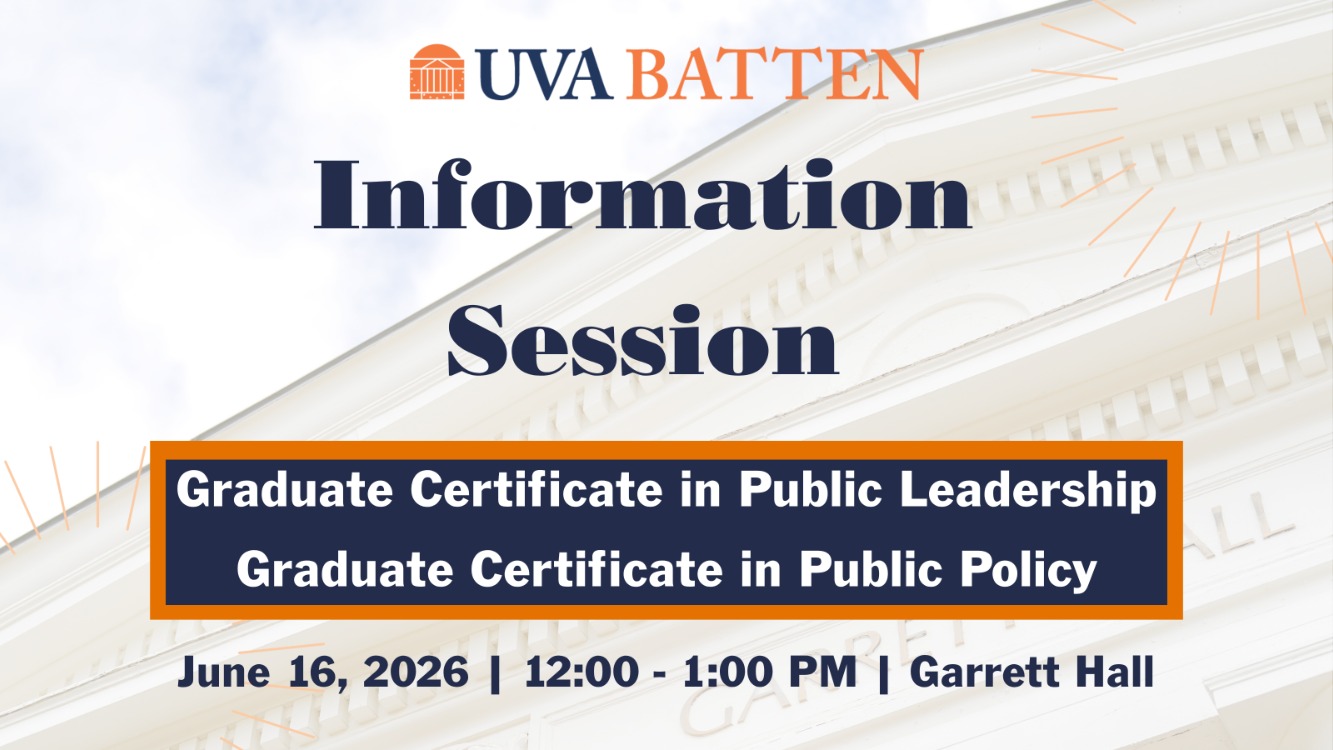 UVA Batten Graduate Certificate Information Session