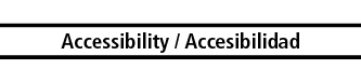 Image of a label with the word:
  Accessibility/ Imagen de la etiqueta con el texto: Accesibilidad