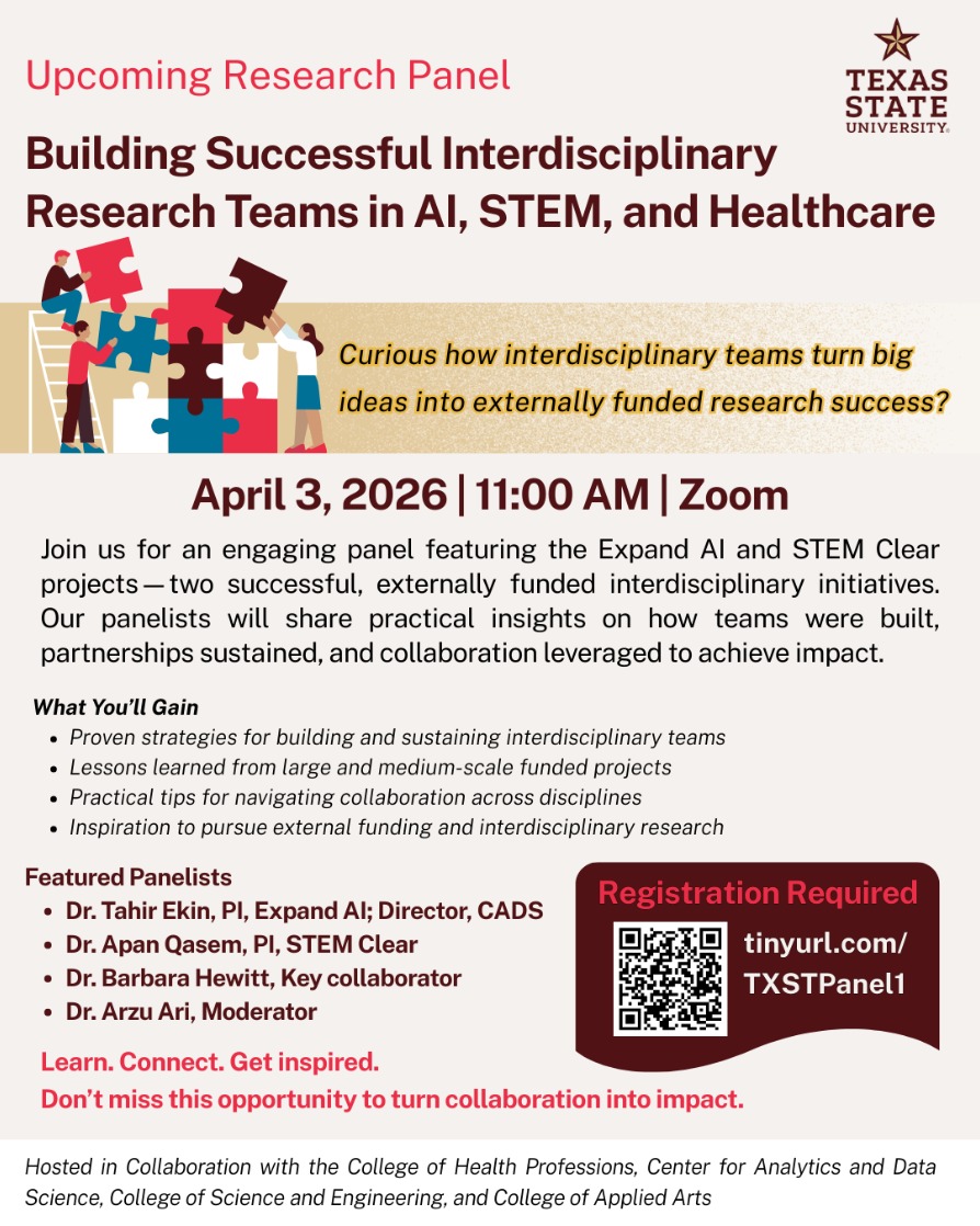Panel: Building Successful Interdisciplinary Research Teams in AI, STEM and Healthcare