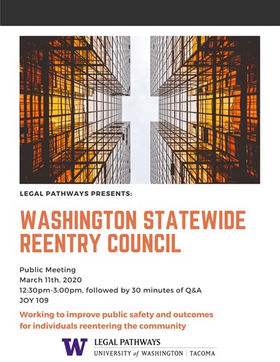 CANCELED: Washington Statewide Re-Entry Council Meeting