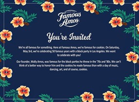 Famous Amos 50th Anniversary Block Party