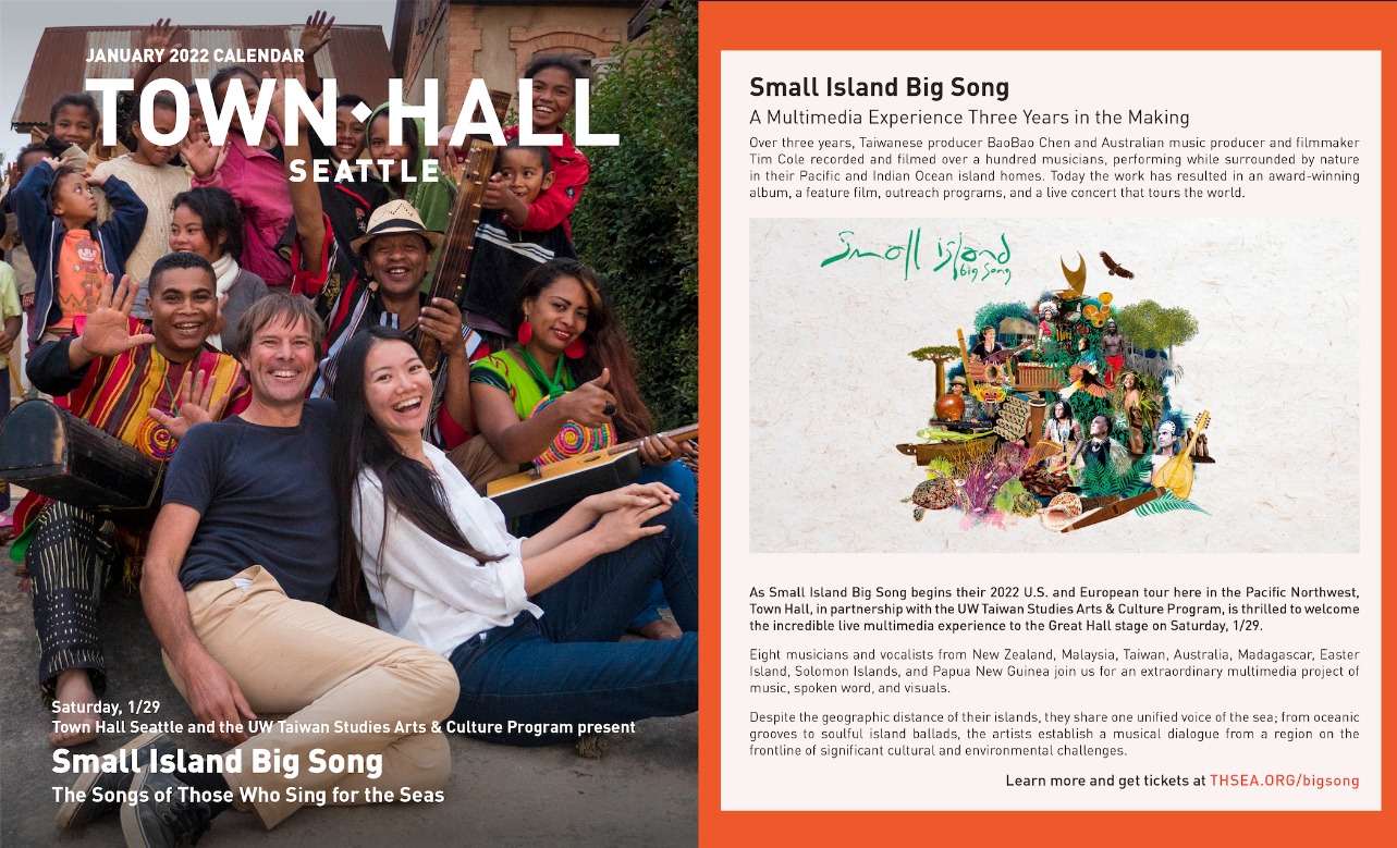 [Jan 29, 7:30PM] Live Music with Small Island Big Song: The songs of those who sing for the seas