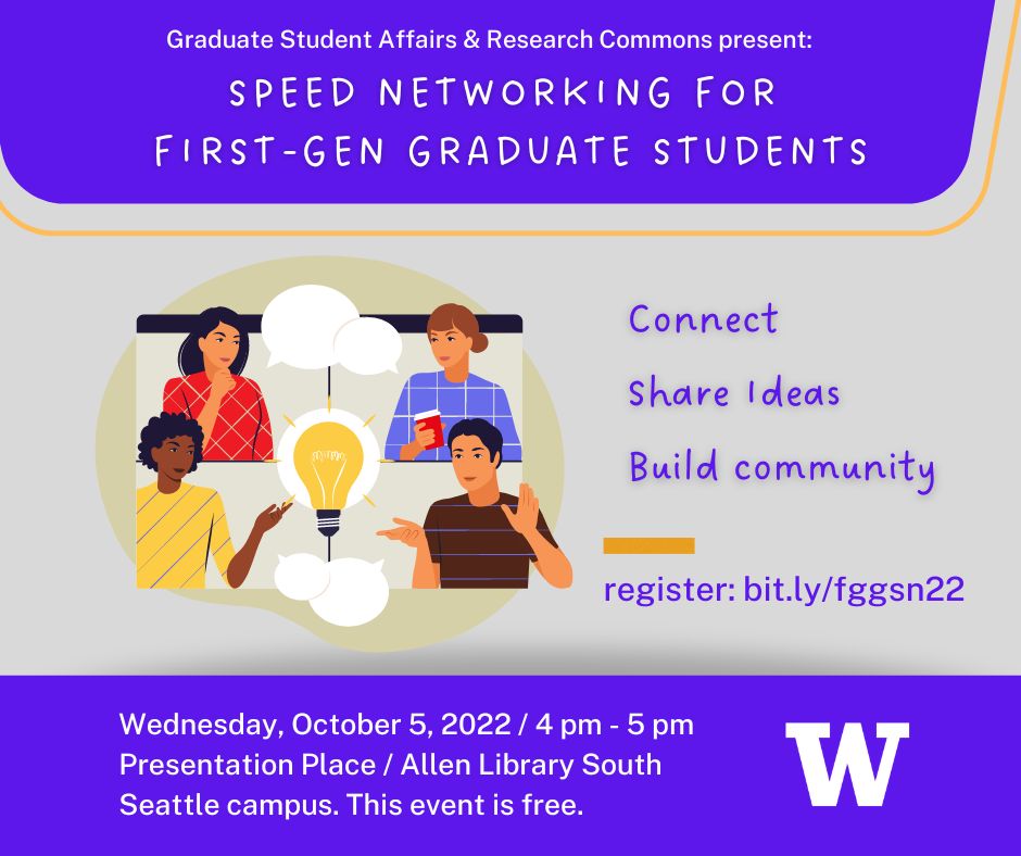 Speed Networking for UW First-Gen Graduate Students