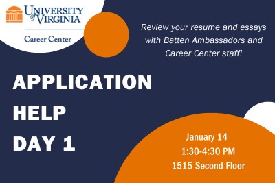 UVA Career Center Batten Application Help Day