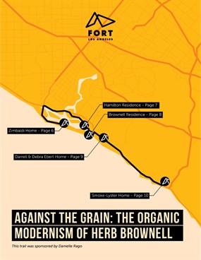 Against the Grain: The Organic Modernism of Herb Brownell - Free Self Guided Architectural Trail Map