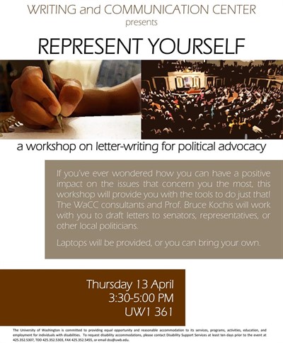 Represent Yourself: The WaCC's Political Advocacy Writing Workshop
