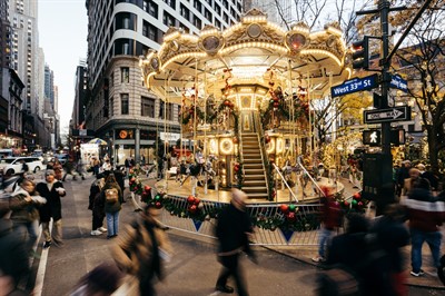 NYC’s Only Double-Decker Christmas Carousel