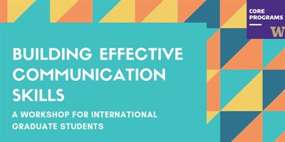 Building Effective Communication Skills: A Workshop for International Graduate Students