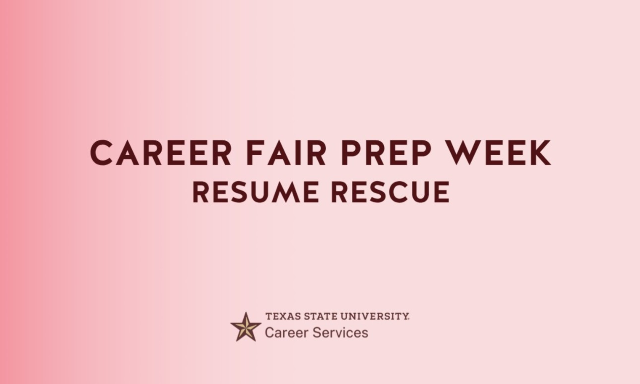 Career Fair Prep Week: Resume Rescue