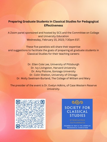 Preparing Graduate Students in Classical Studies for Pedagogical Effectiveness