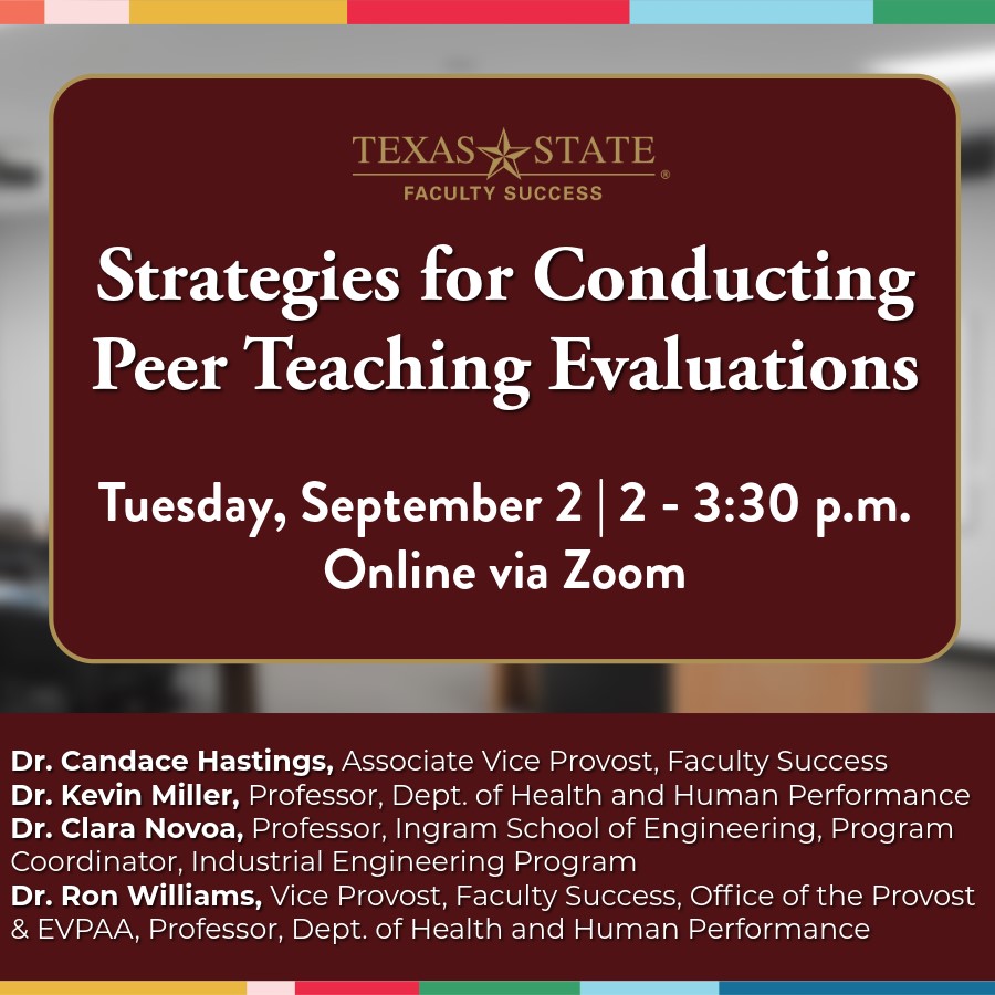 (9/2/25) - Strategies for Conducting Peer Teaching Evaluations