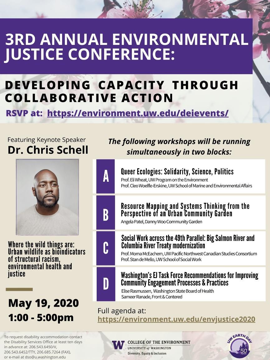Environmental Justice Conference: Developing Capacity through Collaborative  Action, Tuesday, May 19, 2020, 1 - 5pm - Event Calendar - Landscape  Architecture