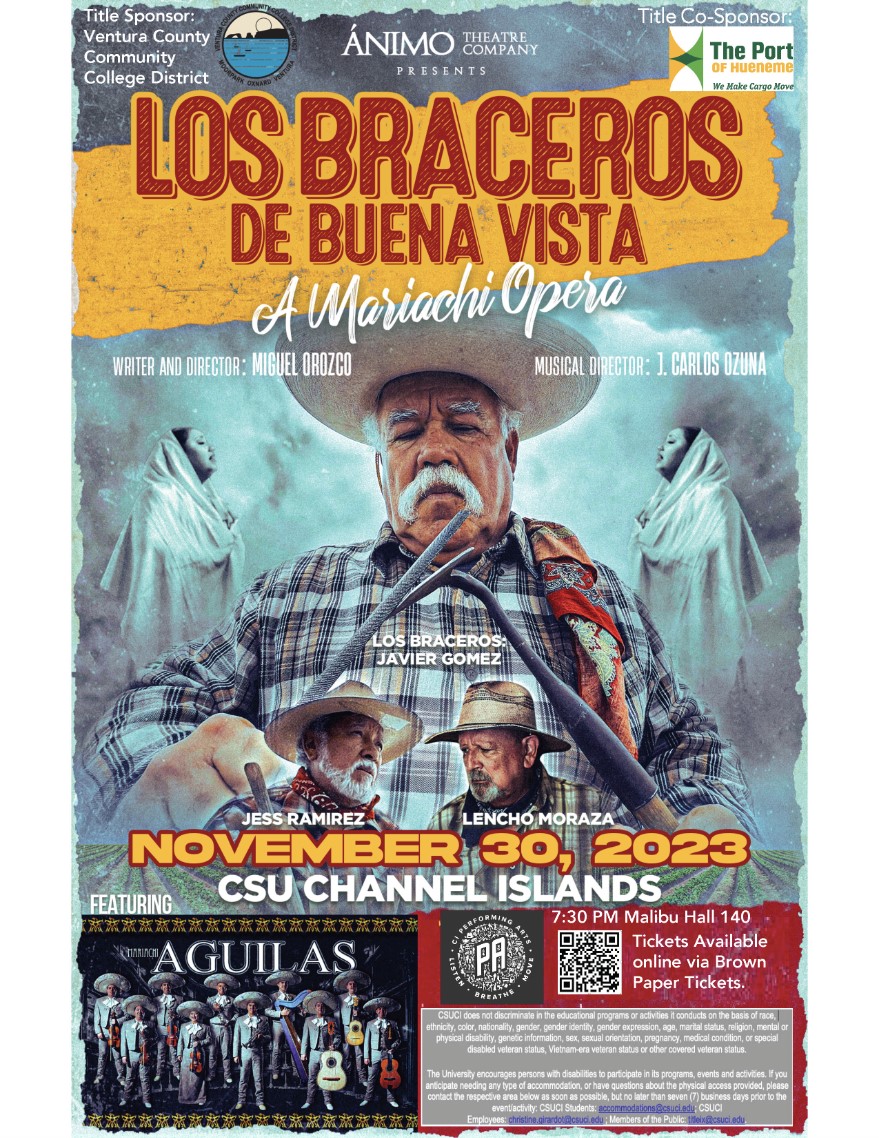 Los Braceros de Buena Vista, Thursday, November 30, 2023, 7:30 - 9:30pm -  Events Calendar - Division of Student Affairs - CSU Channel Islands, image size:879x1138