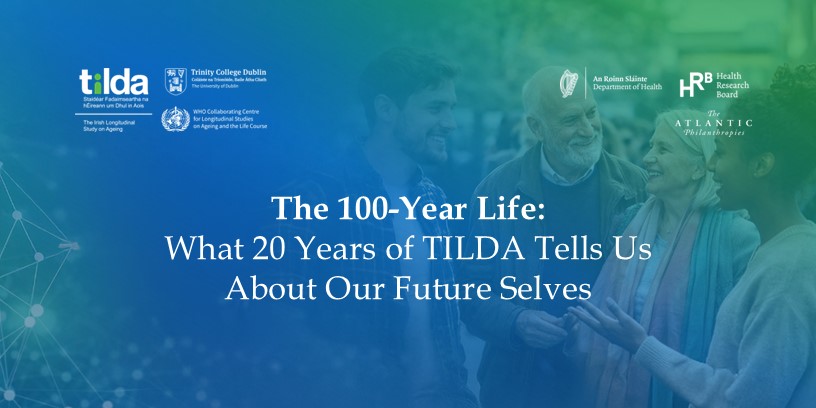 Fryer with Event Title and TILDA, Trinity , WHO and Funder logos